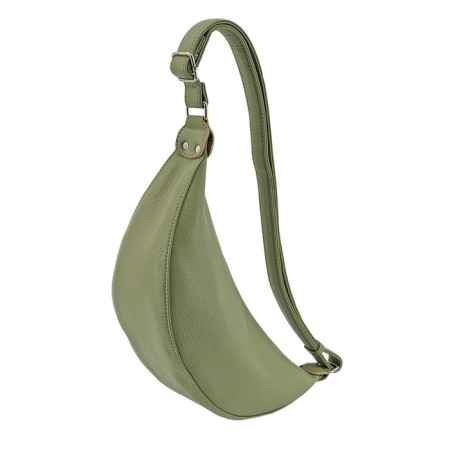 Female bag, artificial leather, green 40x15x12 cm