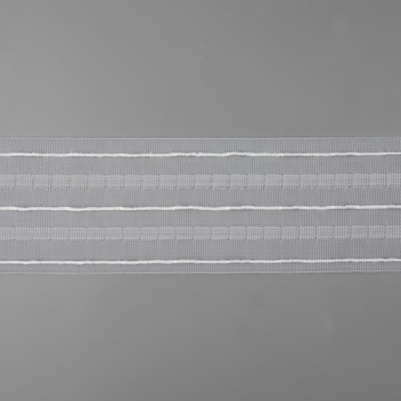 Curtain tape, organza, 7 cm, 50 ± 1 m, transparent color-2