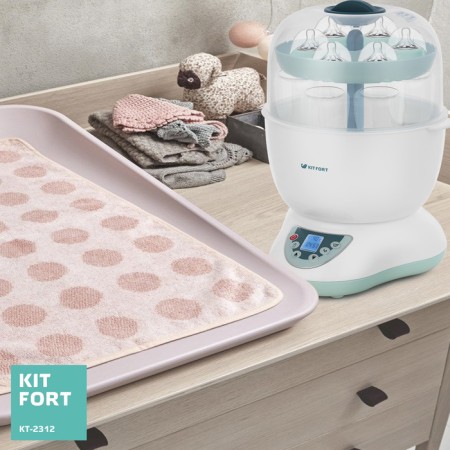Sterilizer KitFort KT-2312, multifunctional, 550 watts, up to 15 minutes, 6 bottles, from the network-4