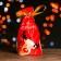 Polyethylene gift package "Deer", with ties, 15*23cm