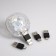 Light device "Double Dishash Shar" 7 cm, 4 connectors, glow RGB, 5 V