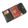 Passport cover on the button, black color