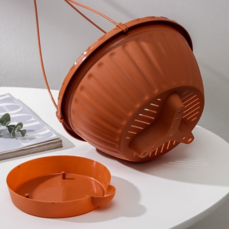 Street Kashpo for flowers suspended "Mirabel", 2.5 l, brown color-8