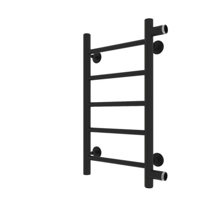 Water towel "Sanprise" Aurora P5, 300x600 mm, side connector., Black matte-1