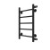 Water towel "Sanprise" Aurora P5, 300x600 mm, side connector., Black matte