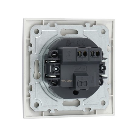 Tot Elegant switch, 10 a, 1 cl., Hidden, silver-3