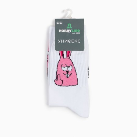 Socks, white color, size 36-40-4