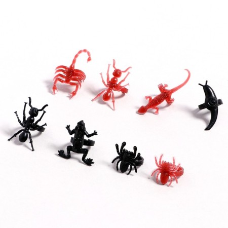 Carnival ring "insects", set of 12 pieces, types of mix