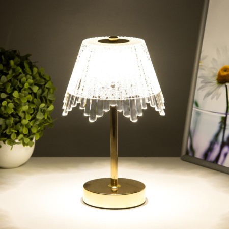 Table lamp sensory "Gina" LED 10W batter gold 16x16x28 cm-4