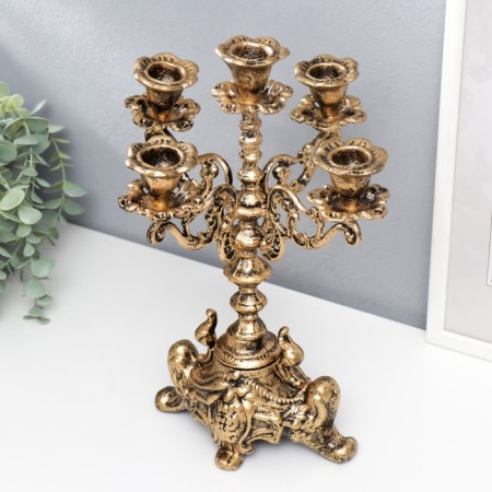 Cast iron candle for 5 candles "feudal lord" for bronze 32.5x23x23 cm