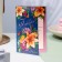Postcard "Congratulations!" glitter, blue background, lily, a5