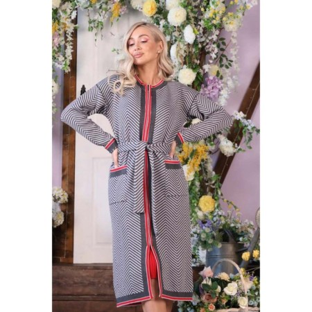 Cardigan female, size 42, gray color-9