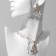 Set 2 objects: earrings, pendant "Lotus", color rainbow-white in gold, 48 cm