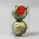Set of balls plastic D-8 cm, 2 pcs "Shirin" wave, green-gold