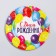 Disposable dishes: paper plate "Happy Birthday", holiday, 23 cm
