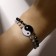 Bracelets "Demetrons" yin-yang, shine, black and white color, 7cm