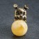 Souvenir "Dog", brass, amber resin, 2.9x1.5x2.0 cm