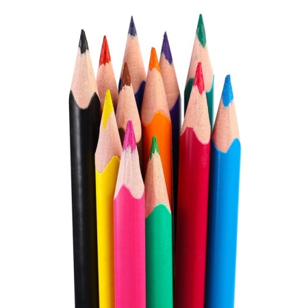 Colored pencils, 12 colors, trihedral, puppy patrol-7