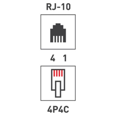 Telephone connector UTP, RJ-9 (4P4C), CAT 3 Rexant-2