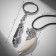 Set 2 objects: pendant, keychain "Create", white color in silver, 46 cm