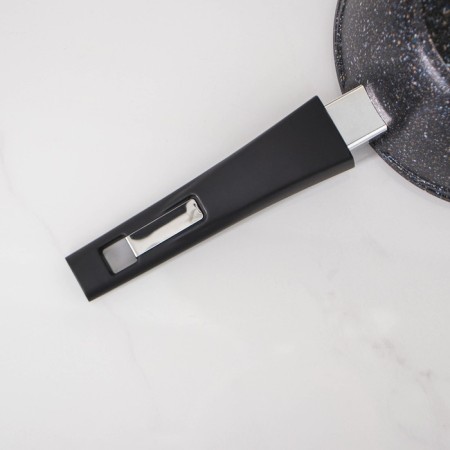 Bucket "granite star", 1.7 l, removable handle, glass cover, anti -stick coating, black color-5