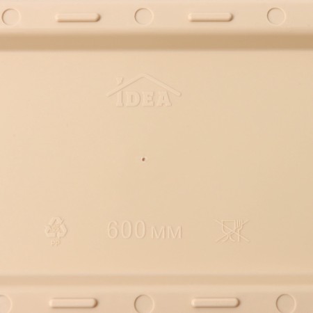 Balcony box "Alice", 60 cm, with a pallet, color white clay-5