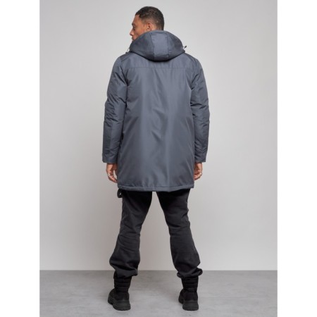 Lenced male winter park, size 56, dark gray color-3