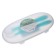 A set of silicone spoons for feeding, 2 pcs., In a container, the color is turquoise