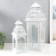 Summary metal, glass "Lantern-openwork pattern" Nr 2 pcs D-7.5, 12 cm white 15x15x46 cm