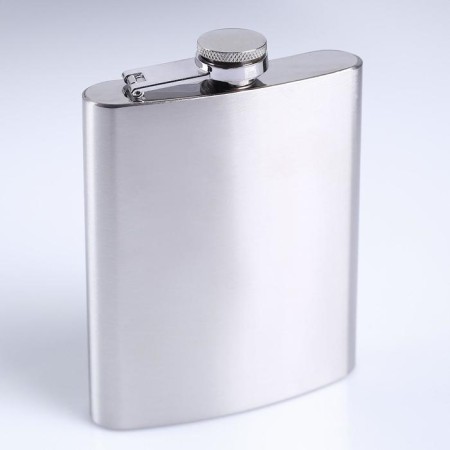 Flaw for alcohol and water, 240 ml, "Colonel", stainless steel, cover, gift, army, 8-2