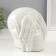 Souvenir Ceramics "Skull with tassels in the eyes" White 13.5x14x15 cm