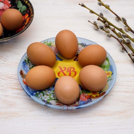 Glass stand for 6 eggs "Easter wreath", 18 x 18 cm-4