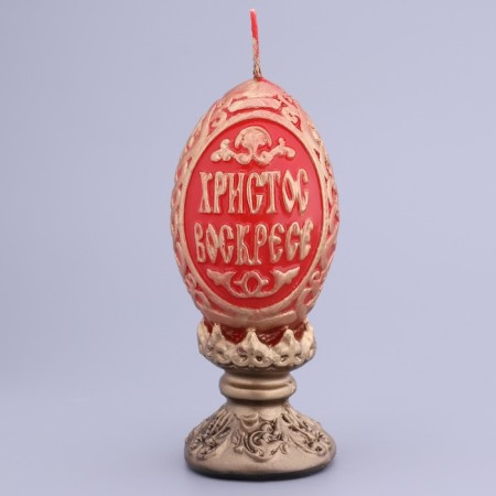 Decorative candle "Easter egg carved"-3