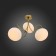 Ceiling EVOLUCE lamp. SL717.202.03. Acini. 3x40 watts, E27, 55x55x37 cm, color gold