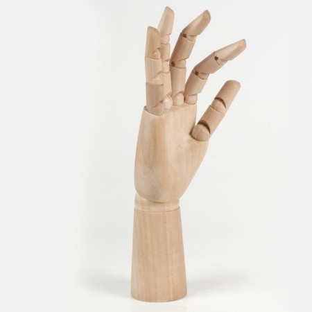 Wooden figure "Anatomical details: left male hand", height 30 cm, brauberg-12