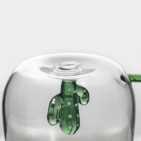 Glass mug with a figure at the bottom "Seren. Cactus ", 350 ml-3