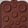 Form for jewelry of the share "buttons", silicone, 20.5 × 10 cm, 19 cells, brown color