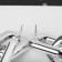 Earrings Metal "Chain" straight angles, 3 links, color silver