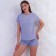 Female home set (T -shirt/shorts), lilac color, size 46