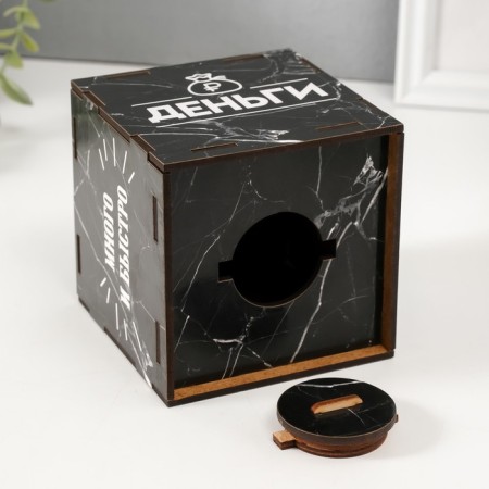 Piggy bank Cube "Money" 10x10x10 cm-6