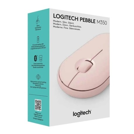 Logitech Pebble M350 mouse, wireless, optical, 1000 dpi, pink-5