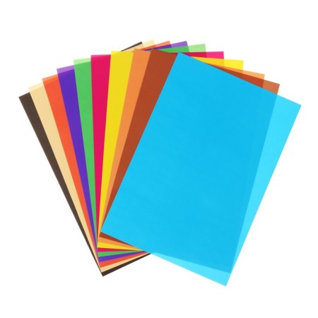 Colored paper A4, 10 sheets, 10 colors, coated, in the folder-1
