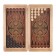 Wooden backgammon large, board game, 50 x 50 cm, crocodile, brown
