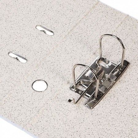PAPKA-registrar A4 70mm HATBER "White Marble", matte lamination, sealed outwour-2