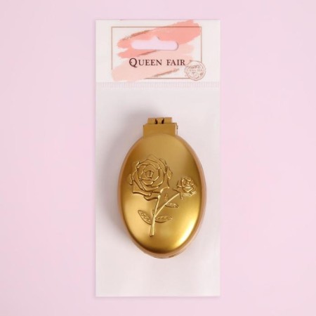Massage comb “mother -of -pearl rose”, folding, with a mirror, 5.5 × 9 cm, color mix-3