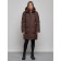 Coat insulated winter female, size 48, color dark brown