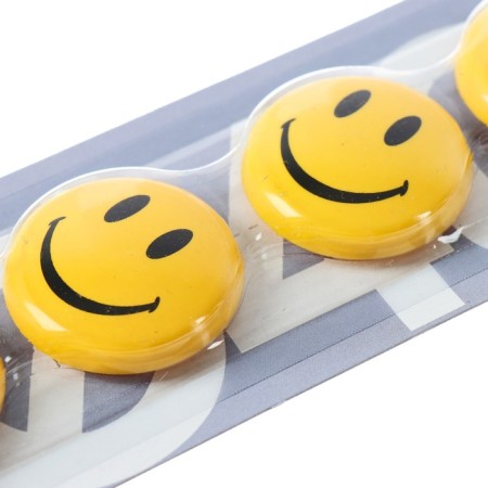 Magnets for boards "Smiley" 40 mm, 4 pieces, Globus yellow-1