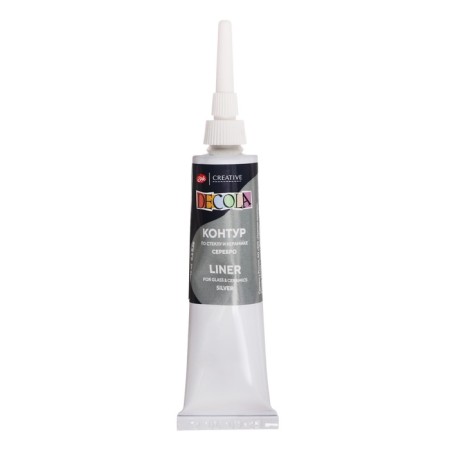 Cut on glass and ceramics 18 ml, ZHK Decola Metallic, silver, (5303966)-2