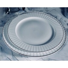 Set of plates Lenardi Marzipan Grey, D = 20.5 cm, 6 pcs