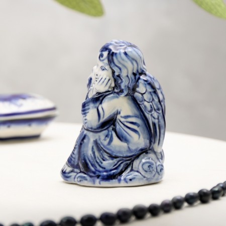 Souvenir "Angel with a bird", Gzhel